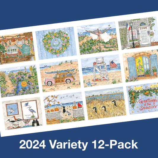 12 MONTHS COMPLETE SET of 2024 4x5 INVITATION POSTCARDS with Envelopes - SET OF 12 (Copy)