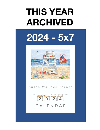 * 2024 * - 5 x 7 Susan Wallace Barnes 2024 Calendar