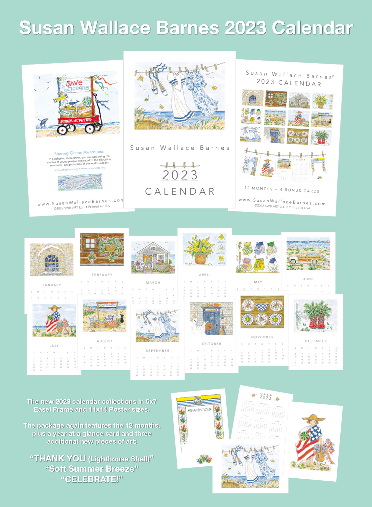 THE PRESENT Note Cards 5x7 with Envelopes - SET OF 10 – SUSAN WALLACE  BARNES CALENDARS